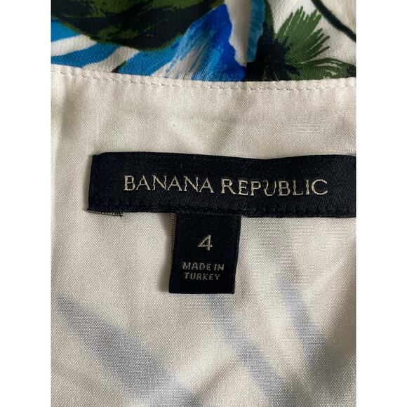 Banana Republic Floral Ruffle Faux Wrap Maxi Dress Sleeveless Women's Size 4 - Picture 4 of 10